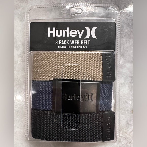 Hurley 3 pack web belt - NWT - Picture 4 of 8